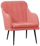 Pikowany różowy wypoczynkowy fotel D1-F91