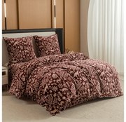 PrzytulneMieszkanie.pl PrzytulneMieszkanie.pl Pościel z mikropluszu FOREST ANIMALS burgund. Rozmiar pościeli: 80 x 80 cm | 135 x 200 cm