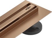 Mexen Flat 360° Slim odpływ liniowy obrotowy 70 cm, miedź szczotkowana - 1C41070