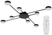 LAMPA SUFITOWA NOWOCZESNA 8-RAMIENNA LED APP523-8C Czarna