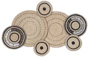 Dekoracja ścienna boho, koła ze słomy, 115 x 72 cm