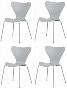 Zestaw krzeseł do jadalni CT-X7034 GREY, 4 szt.