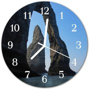 Zegar szklany okrągły Skała