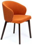 Pomarańczowe tapicerowane krzesło Bentrix 7XE0-L12