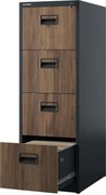 Szafka kartotekowa Eco Design Sara V4, 46x62x132 cm, antracyt/orzech