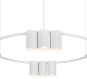 Lampa wisząca (koło) GENESIS WHITE 10xGU10, biała, na kole, na okręgu
