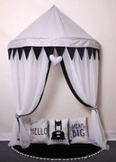 Szaro-czarny baldachim dla chłopca z batmanem D2-Z28