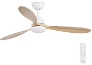 FARO 33524 - LED Wentylator sufitowy POROS LED/15W/230V biały/brązowy