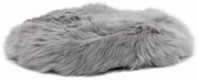 Szara poduszka na krzesło ze skóry owczej Native Natural Round, ⌀ 40 cm