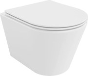 Mexen Rico miska wc Rimless Tornado z deską wolnoopadającą slim, duroplast, biała połysk - 30720400T