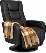Czarny elegancki fotel masujący obrotowy S6-N66