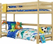 Sosnowe lakierowane łóżko piętrowe dla rodzeństwa - 5 rozmiarów Z5-C42