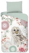 Zielona flanelowa pościel jednoosobowa 140x200 cm Omaira – HIP