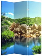 Parawan - Jezioro w dżungli Seszeli (126x170 cm)