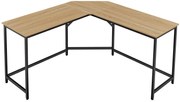 Minimalistyczne narożne metalowe biurko dąb sonoma N7-W45