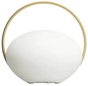 Biała lampa stołowa LED ze ściemniaczem (wysokość 19 cm) Orbit – UMAGE