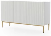 Komoda Nicole 150 cm - biały mat / złote nóżki