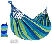 Hamak dwuosobowy brazylijski fotel krzesło huśtawka niebieski