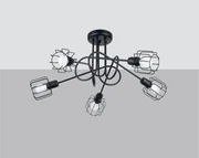 Żyrandol BELUCI 5S czarny SOLLUX  LIGHTING