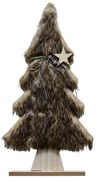 Choinka dekoracyjna z futerkiem LUSH 41 cm - różne kolory Kolor: Brązowy