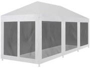 Biały namiot ogrodowy z siatkowymi ściankami K6-B35