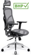Fotel biurowy Diablo V-Basic, zgodny z normą BHP, kolor czarno-szary