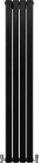 Grzejniki panelowe designerskie, matowo czarne, 1600 mm x 280 mm