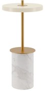 Kremowa marmurowa lampa stołowa LED ze ściemniaczem i metalowym kloszem (wysokość 25,5 cm) Asteria Move Mini – UMAGE