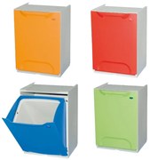 ArtPlast 4 plastikowe kosze na śmieci segregowane, 20 L, 340 x 290 x 470 mm