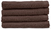 Brązowe bawełniane ręczniki szybkoschnące zestaw 4 szt. 30x30 cm Quick Dry – Catherine Lansfield