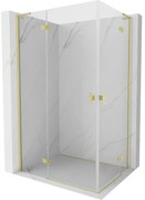 Mexen Mist-H L Duo kabina prysznicowa uchylna lewa 105 x 70 cm, transparent, złota szczotkowana - 8A5L-105L-070P-55-00