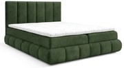 Zielone pikowane łóżko kontynentalne 5 rozmiarów L1-A75