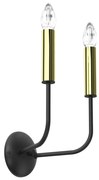 Kinkiet AKASYA 2xE14/15W/230V czarny/złoty
