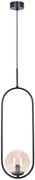 Lampa wisząca geometryczna z bursztynowym kloszem - 5S A198 K8-P16