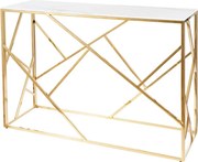 Konsola ESCADA C II 120x40 biały marmur/złota SIGNAL