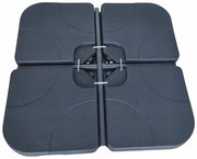 Kwadratowa czarna podstawa do parasola ogrodowego R6-F93