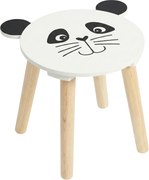 Drewniany stołek dziecięcy SAFARI z motywem zwierząt, 28 cm