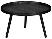 Czarny stolik WOOOD Mesa, Ø 60 cm
