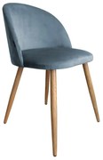 Krzesło CLAUDINE2 BL VELVET szare/dąb ATOS