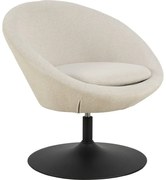 Beżowy obrotowy fotel z tkaniny szenilowej Center – Actona