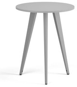 Stolik kawowy PRIMO VIBE, średnica 60 cm, szaro-srebrna podstawa, szary