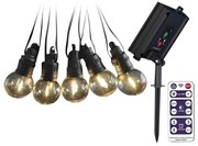 Łańcuch solarny LED 10xLED/0,5W/4,5V 12 m 3000K IP44 + pilot