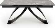 Stół rozkładany HILARIO 180(260)x90 czarny marmur/czarny