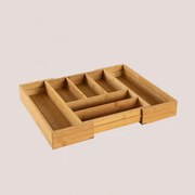 Keon Rozsuwany Pojemnik Na Sztućce Z Bambusa Bambus - Sklum