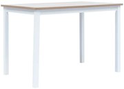 Biało-brązowy stół z drewna kauczukowego Z1-N19