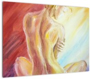 Obraz odpoczywającej kobiety, obraz olejny (70x50 cm)