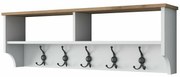 Wieszak ścienny Polo White and Walnut