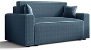Niebieska sofa rozkładana z pojemnikiem na pościel D6-Z73