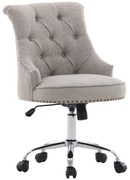 HOMCOM Krzesło obrotowe tapicerowane z regulacją wysokości ładowność do 150 kg biurowe | Aosom PL