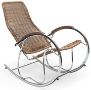 Brązowy fotel bujany do czytania B4-Z47